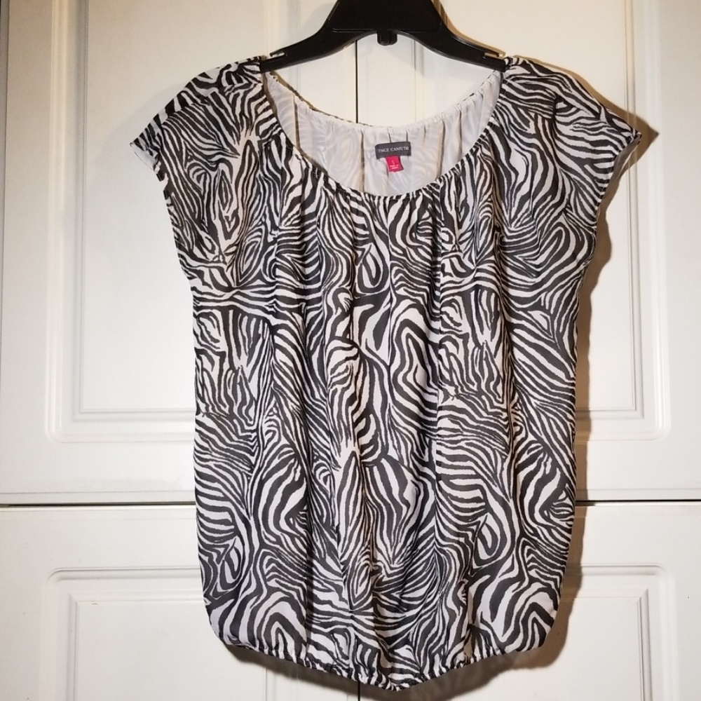 Vince Camuto Zebra Print Blouse